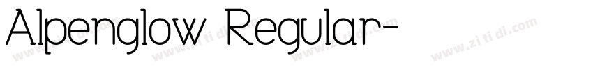 Alpenglow Regular字体转换